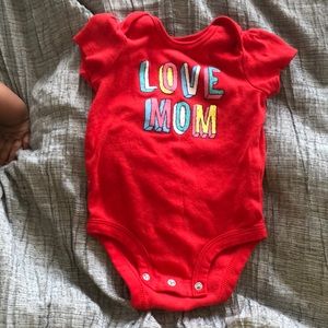 Carter’s 6 month Love Mom onsie